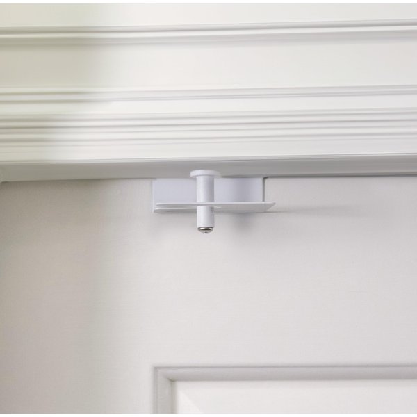 4 Pack – GlideLok Child Safety Door Top Lock | Adults Can Operate from Either Side | Works on Interior & Exterior Doors | for Elderly Caregivers, Toddler Parents