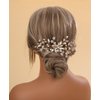 Sither Bridal Gold Crystal Hair Clip for Wedding Party Bride Hair Clip for Women Hair Accessories Headpiece for Prom Gift