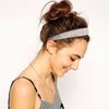 Wecoe Rhinestone Headband Women Girls Fashion Silver Headband Bling Sparkly Crystal Diamond Headband Thin Hair Band Holiday Birthday Gift Short Hair Accessories For Women Girls (Silver)