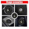 Car Push Start Stop Button Cover, Rotary Ignition Protective Cover Anti-Scratch Start Stop Button Decorative Cover, Universal Car Interior Accessories Key Ignition Switch Cover (Middle Finger - Black)