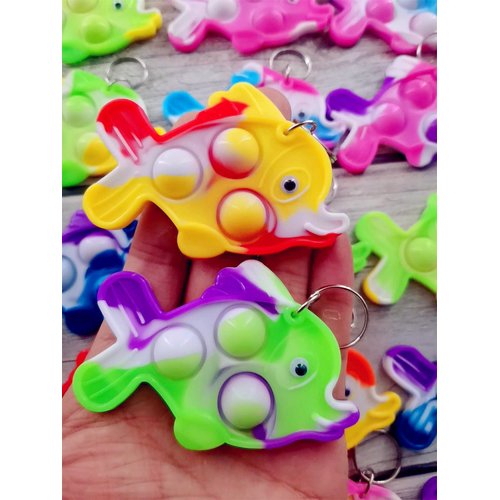30 Packs Funny Summer Present Unique Mini Fish Assorted fidgets Bubble Toys for Kids Children Classroom Students Gifts from Teacher,Birthday Party Favors