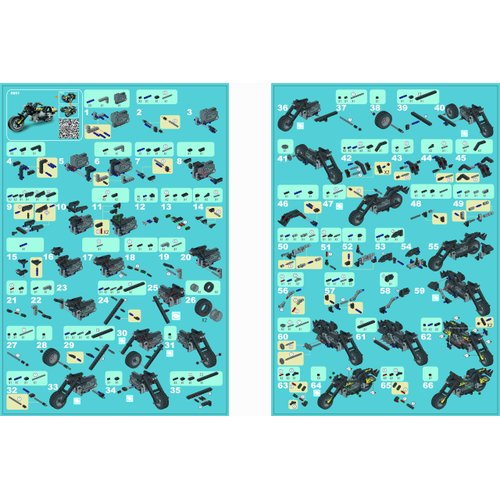 Dakott STEM Car Toy Building Toy Gift for Age 6+, Pull-Back Motorcycle Building Block Take Apart Toy, 183 Pcs DIY Building Kit, Learning Engineering Construction Toys