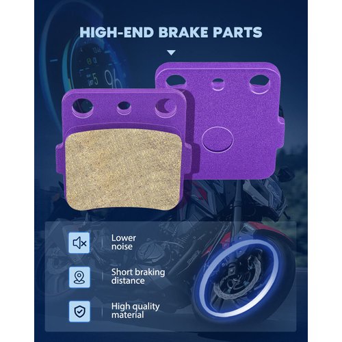 ECCPP Front+Rear Brake Pads Fits for Honda FourTrax 300 Sportrax 400 TRX400X for Yamaha Raptor 350 Raptor 660R FA84