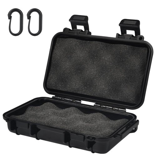 VGEBY1 Dry Storage Box, Watertight Box Dry Box Case Container Fishing Storage Case Outdoor Products for Fishing Camping(大号-Black)
