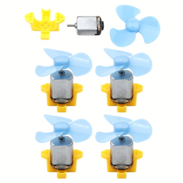 5Pcs 130 Small Hobby Motor DC 1-6V 18000Rpm High Speed Motor Yellow Motor Mounting Bracket and 3 Vanes Propeller Included for DIY Hobby Toy Cars Remote Control Science Project
