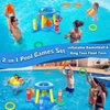 GiziGizi Pool Toys for Kids Adult, 2in1 Inflatable Pool Floats Basketball Hoop & Ring Game, Swimming Pool Games for Adults and Family, Outdoor Party Poolside Water Toy for Boys Girls Kids Ages 4-8-12