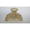 Gold or silver clear or AB crystal heart metal hair claw clip jaw clip (Primary color: Gold/clear crystals)