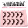 Himirell The Baby Lashes, DIY Lash Extensions, Short & Neat Doll-Eyed Cluster Lashes, Salon Quality Eyelashes Extensions, 5 Pairs Natural Lashes Multipack, No Lash Glue Included