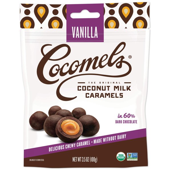 Cocomels Chocolate Vanilla Cocomel Bites, Organic, Dairy Free, Vegan, Gluten Free, Non-GMO, No High Fructose Corn Syrup, Kosher, Plant Based, (1 Pack)