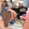 Angoily Nail Scissors Pouch Leather Pouch Holder Nail Cuticle Scissor Bag Nail Grooming Storage Case For Home Salon Cosmetic Use 3pcs