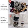 Coward 2 Pcs/Set Clear Acrylic Scrunchie Holder Hair Ties Accessories Organizer Jewelry Bracelet Display Stand For Girls (Acrylic 10.6 inch tall)
