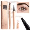 BowJian Eyebrow Pencil Dark Brown Microblade Eyebrow Pen Long Lasting Eyebrow Brush Brow Pencil Natural Eyebrow Makeup Microblading Pencil for Eyebrows Waterproof Eyebrow Pencil Brown Eyebrow Tint