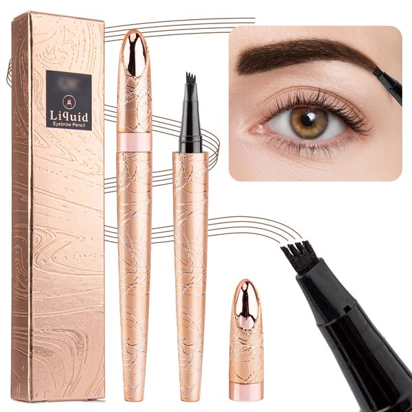 BowJian Eyebrow Pencil Dark Brown Microblade Eyebrow Pen Long Lasting Eyebrow Brush Brow Pencil Natural Eyebrow Makeup Microblading Pencil for Eyebrows Waterproof Eyebrow Pencil Brown Eyebrow Tint