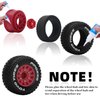 12mm/14mm/17mm Hex RC Wheels and Tires RC Truck Tires 1/10 Scale Tyres Detachable Replacement RC Car Tires for Arrma Senton Tires Slash Tires Axial Redcat Rc4wd Hex (Red)