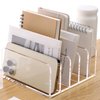 SANRUI Acrylic Desk Organizer, 5 Compartments Mail Organizer,Small File Holders Letter Organizer,Clear Office Organization,Multifunction Sorter Envelope Rack for Office,Home, School