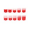 Supreme Trimmer Magnetic Guide Combs for Clippers | CMG100 Hair Clipper Guards, 10 Cutting Lengths | Red