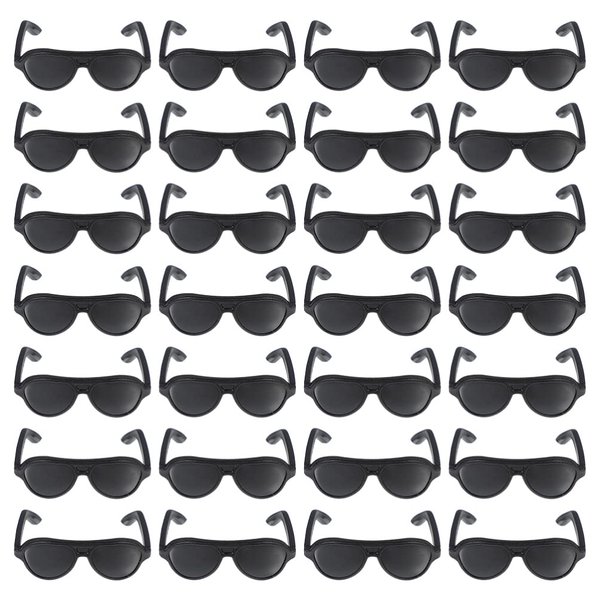 NUOBESTY Doll Eyeglasses Sunglasses Doll Mini Sunglasses Black Mini Sunglasses for Dolls DIY Crafts Dollhouse Accessories, 100 Pcs