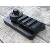HUNTPAL Sling Swivel Stud Picatinny/Weaver Rail Bipod Adapter, Aluminum 3 Slots 1913 Pic Rail Rifle Bipod Adaptor Plate Mount Attachment with Anti-Slip Rubber Base, Hunting Shooting Accessories