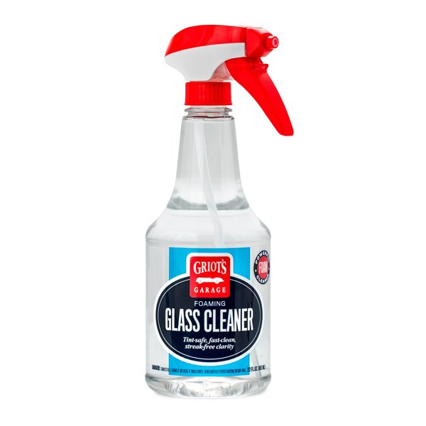Griot's Garage 10891 Foaming Glass Cleaner 22oz – Professional Strength Formula Creates Streak-Free Cleaning – Dye-Free & Ammonia-Free Formula is Safe On Window Tint, Mirrors, & Other Glass Surfaces