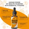 Zeolite Detox Drops for Kids Adults - Advanced Clinoptilolite Liquid Supplement for Toddlers Children's Cellular - Natural Support for Body Toxins Cleanse - Vegan Orange Flavor