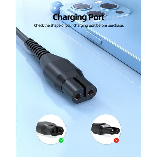 4.3V Shaver Charger Only Fit for Philips Norelco OneBlade QP2520, QP2520/90, QP2520/72, QP2520/70 Trimmer Electric Razor One Blade AC Adapter Power Supply Charging Cord