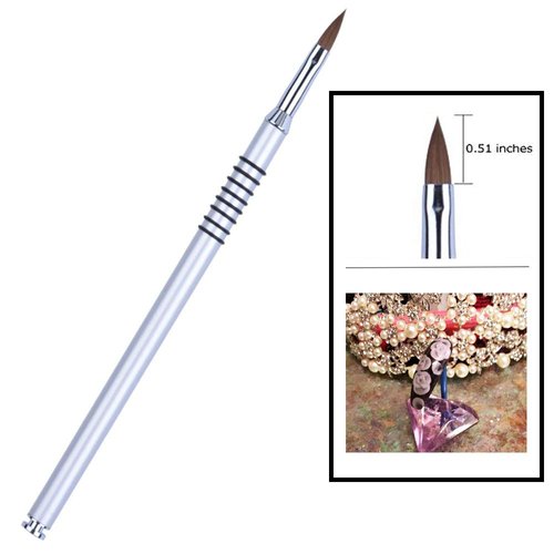 Brccee AC 3D Nail Art Brush Pure Non-Slip Handle Acrylic Nail Art Brush Sculpture Brush for Acrylic Powder (Size 5)