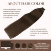 GOO GOO 20 inch Human Hair Extensions Tape in Chocolate Brown Real Natural Hair Extensions Tape in Skin Weft Silky Straight 50g 20pcs