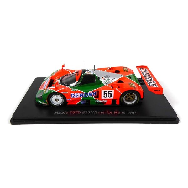 OPO 10 - 1/43 car Compatible with Mazda 787B #55 Winner Le Mans 1991 - Weidler-Herbert-Gachot - Spark 1/43 for Hachette Japan 02