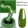 ASMAYSA Green Nail Polish Gel, Summer Gel Nail Polish Green, Air Dry Jelly Emerald Green Gel Polish, Forest Green Gel Nail Polish for Women, Olive Green Gel Nail Polish for Girls, 12ML