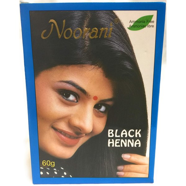Noorani Black Hair Henna 6 pouches of 10gm | Henna based Black Hair Color (60gm)