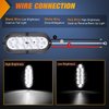 Nilight 6Inch Oval White LED Trailer Tail Light 4PCS 10 LED Waterproof Reverse Back Up Surface Mount Trailer Lights for Truck RV Boat Bus Lorry Camper Van Caravan, 2 Years Warranty