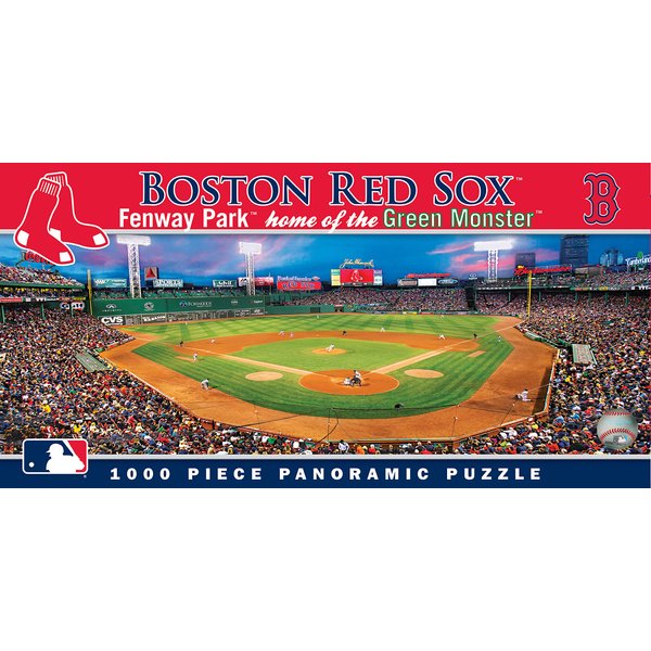 MasterPieces MLB Boston Red Sox Stadium Panoramic Jigsaw Puzzle,Fenway Park, Home of the Green Monster, 1000 Pieces