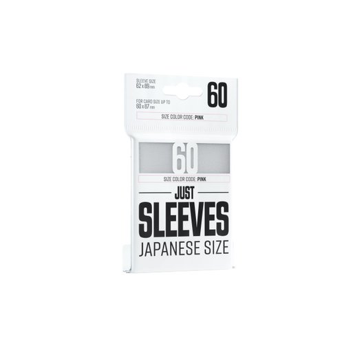 Just Sleeves | Pack of 50 Japanese Size Card Sleeves for Board Game and Card Games | 62 mm by 89 mm Card Sleeves | Professional Protection for TCG and LCGs | White Color | Made by Gamegenic