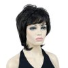 Lydell Short Length Layered Shaggy Full Synthetic Wigs (4 Dark Brown)