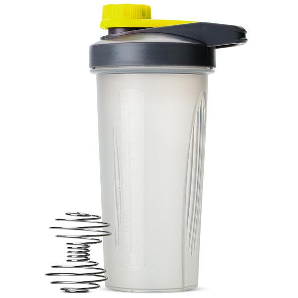 Mr. Pen- Shaker Bottles for Protein Mixes with Twist Cap, 28 oz, Gray/Yellow, Protein Shaker Bottle with Wire Whisk Ball, Mixer Bottle, Protein Shake Bottles, Protein Bottle, Protein Shake Bottle