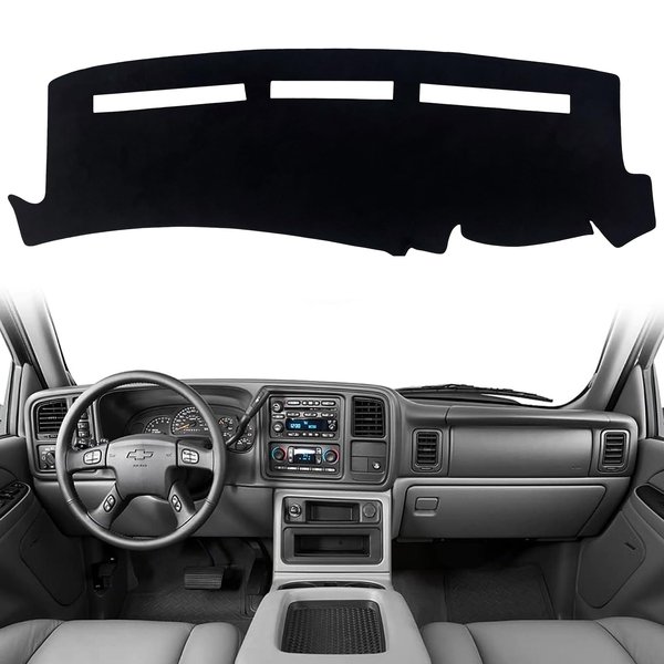 Migaven Dashboard Cover Mat Compatible with Chevrolet Silverado 1500 2500 3500 1999-2006 Avalanche Chevy Tahoe Suburban GMC Sierra Yukon Dash Cover Mat Carpet Premium (Black)
