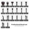 MAANGE Makeup Brushes 29 Pcs Makeup Kit, Premium Synthetic Foundation Powder Concealers Eye shadows Blush Brush Make up Brushes Set (Black, 29 Piece Set)