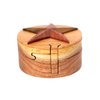 Star - All Natural Wood Intarsia Puzzle Box - Handcrafted Intarsia Wood Art
