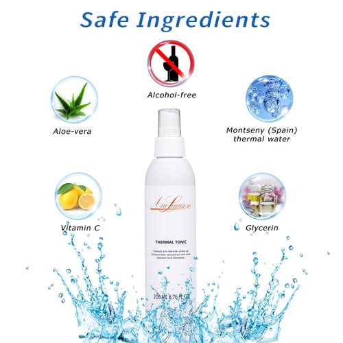 Chemical Peel Prep Solution Toner for Face After Peel Moisturizer with Thermal Water from Spain Aloe Vera Vitamin C Glycerin Hydrating Toner for Face 6.76 fl oz 200 ml [Ane Lumiere]