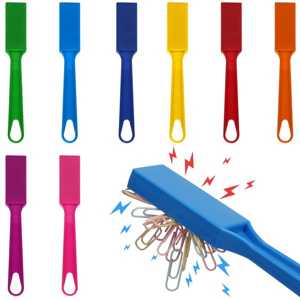 SAYAYA 8 PCS Magnetic Bingo Wand 7.87 Inch Multi-Colors Magnet Wand Magnet Sticks Collect Tool for Bingo Chips Clips Nails Pins Needles for Kids Learning Science Counting Educational Activities