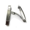 MAHAVIMOKSA 50pcs 70mm/2.75" Silver Tone Metal French Style Barrette Hair Clip for DIY Craft