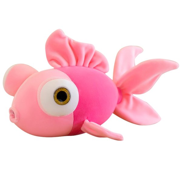 zhidiloveyou Goldfish Stuffed Animal Fish Plush Pink Cute Fish Toy for Girls Boys, 13.78 inch
