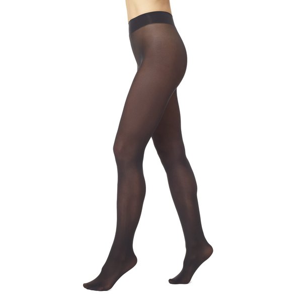 HUE Women’s Opaque Sheer to Waist Tights, Black, 2