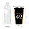 Adult 40th Birthday - Gold - Birthday Party Favor Popcorn Treat Boxes - Set of 12