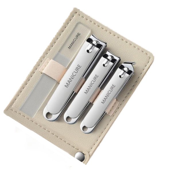 Nail Clippers with Glass Nail File, MELYFI Ultra Sharp Nail Clipper Set, Professional Fingernail & Toenail Clippers Nail Cutter for Men and Women Case, Silver