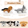 Tezituor 6Pcs Bulk Dog Stuffed Animals, Fluffy Assorted Stuffed Dog Puppy Plush Toys for Kids, 11 Inch Small Plush Cute Dog Doll Set for Dog Themed Party Favors Gift