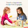 Play Forward Montessori Light Switch Toy for Toddlers — Interactive Busy Board with LED Light—Your Kids On-the-Go Sensory Toy for an Easy, Screen-Free Play Experience, Wooden Busy Board for 18+ Months