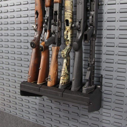 SecureIt Gun Storage Stock Base: Interlocking Base Holds 2 Rifles, Buttstock Holder for Your Gun Safe. This Modular Display Mount is Built to Last and Easy Use