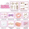 Qopoto Hair Accessories Kits for Girls, Hair Set for Girls Including Gift Box/Hair Clips/Hair Barrettes/Hair Ties/Hair Bows, Little Girls Teen Girl Birthday Gifts Age 4-15 (Crystal with Case)