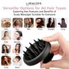 SPACOVE Scalp Massager Hair Growth with Soft Silicone Scalp Scrubber Shampoo Brush for Dandruff Removal Wet and Dry Hair Brush Scalp for Mens and Womens (Black)